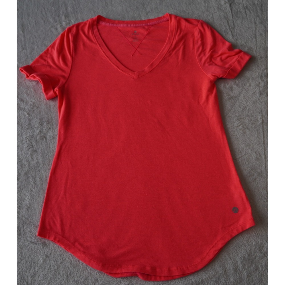 Apana T Shirt Womens S Hot pink Short Sleeve V Neck